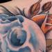Tattoos - Custom color rose skull tattoo - 58603